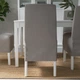 Стул средней длины с чехлом IKEA BERGMUND, белый, Нольхага серый, без, 393.900.03 - изображение 7