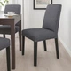 Стілець IKEA BERGMUND, чорний, Гуннаред класичний сірий, 693.843.07 - зображення 8