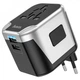Блок живлення travel adapter Швидка зарядка МЗП Hoco AC5 Level PD30W+QC3.0 для подорожі black/silver - зображення 1