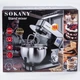 Міксер професійний планетарний Sokany SC-623E із чашею стаціонарний із нержавіючої сталі на 10 л, сталь - зображення 8
