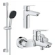 Набор смесителей 3 в 1 для ванной комнаты Grohe QuickFix Start M-Size UA202301MQ - изображение 8