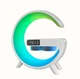 Колонка Bluetooth бездротова портативна, нічник з Qi зарядкою 10 Вт, лампа настільна і годинник SmartX RGB LED 3 в 1 у стилі Big G - зображення 2