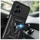 Чехол Camshield c кольцом-подставкой на Xiaomi Redmi Note 12 (4G) черный - изображение 2