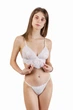 Комплект женский кружевной бюстгальтер с мягкой чашкой и стринги Felisiya Lingerie Белый 2001+221-001в599 S - изображение 3