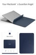 Чохол MacBook Air 13.6" M2/M3/M4/M5 A2681/A3113/A3240/3449 WIWU Skin Pro 2 Leather Sleeve navy - изображение 4