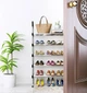 Полка для обуви 6 ярусов модульная складная New shoe rack металлическая органайзер стойка для обуви - изображение 5