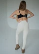 Теплі лосини в рубчик на хутрі HN XXL/XXXL (620802) Молочні - зображення 7