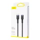 Кабель Type to Lighting 2.1A , 18W на 1м. Cafule Cable PD gray/black, Baseus для зарядки та синхронізації пристроїв (CATLKLF-G1) - зображення 2
