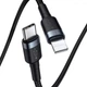 Кабель Type to Lighting 2.1A , 18W на 1м. Cafule Cable PD gray/black, Baseus для зарядки та синхронізації пристроїв (CATLKLF-G1) - зображення 4