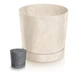 Горшок для цветов Prosperplast TUBO P BETON EFFECT 24х24х21см круглый с подставкой кремовый (71006-700) - изображение 2