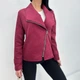 Жіноча замшева куртка-жакет Fashion 42/44 бордовий - зображення 1