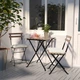 Стол + 2 стула IKEA ТЭРНО, черный, светло-коричневое пятно, Куддарна бежевый, 392.867.18 - изображение 8