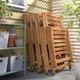 Кресло с регулируемой спинкой IKEA NÄMMARÖ, садовий, складная светло-коричневая морилка, 505.103.01 - изображение 6