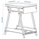 Комбінація столу IKEA TROTTEN / FLINTAN, Шафа, і біле крісло, що обертається, бежевий, 594.249.45 - зображення 13