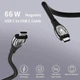 Магнітний кабель Type-C to Type-C PD 66W 5А швидка зарядка FAST CHARGING передача даних 1000мм black (743667360096) - зображення 5