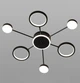 Люстра світлодіодна LED з пультом, DIMMER, 126w Sneha (99650816067/3+3+1 BLACK) - зображення 1