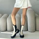 Ботинки женские маломерные из красивой светло-молочной и натуральной кожи Woman's heel 38 (О-972) - изображение 8