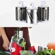 Овочерізка мультислайсер Tabletop Drum Grater Kitchen Master Терка для овочів та фруктів 3 насадки. Колір: червоний - зображення 5