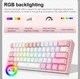 Механічна клавіатура з HOT SWAP REDRAGON FizzK617 RGB 61 Keys RED SWITCH UKR/ENG White Grey (FizzK617WG) - изображение 8