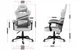 Ігрове крісло HUZARO FORCE 4.4 White Mesh Оббивка тканина Білий - зображення 2