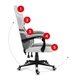 Ігрове крісло HUZARO FORCE 4.4 White Mesh Оббивка тканина Білий - зображення 11
