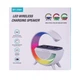 Портативная колонка с RGB-подсветкой и беспроводной зарядкой BT/TF/Wireless Charger/USB/FM/AUX 20 Вт, белый - изображение 8