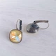 Сережки Hand Made с покрытием "античное серебро" с желтыми кристаллами Swarovski - изображение 3