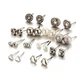 Бижутерные серьги 2049 набор 12 пар серебристые гвоздики Fashion Jewelry silver - изображение 1