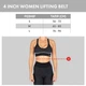 Пояс атлетичний жіночий Gorilla Wear 4 Inch Women's Lifting Belt Black/Purple M - зображення 3