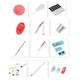 Швейный набор в органайзере SEWING KIT XL-695 86 предметов розовый - изображение 4