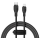 Кабель Baseus Pudding Series Fast Charging Cable Type-C to iP 20W 1.2m Cluster Black - зображення 1
