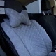 Автомобільна подушка на підголівник Sheepskin із алькантари (еко-замш) сіра 1 шт (R570-1-P) - зображення 1