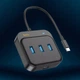 Розгалужувач хаб перехідник HOCO HBЗ5 HUB adapter TYPE-C to USB3.0+RJ45 для ноутбука комп'ютера Чорний - зображення 1