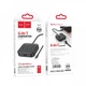 Розгалужувач хаб перехідник для ноутбука комп'ютера HOCO HBЗ5 HUB adapter TYPE-C to USB3.0+RJ45 Чорний - зображення 8