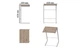 Столик приставной Терри Ferrum-decor 650x440x330 Белый металл ДСП Дуб Сан-Марино 16 мм (TERR009) - изображение 4