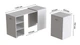 Стол-тумба трансформер Смарт 1/2 Ferrum-decor 750x1450x600 ДСП Белый 16 мм (SMART008) - изображение 3