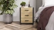 Тумба універсальна Ferrum-decor Вів'єн 3 50x41x40 чорний ДСП Дуб Сонома 16мм (XK00148) - зображення 3