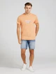 Футболка хлопковая длинная мужская Guess 676664312 2XL Оранжевая (1159791701) - изображение 4