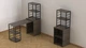 Стіл-тумба трансформер Смарт 3/1 з етажеркою Ferrum-decor 1430x1450x500 Чорний метал ДСП Дуб Сонома Трюфель 16 мм (SMART304) - зображення 1