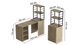 Стол-тумба трансформер Смарт 4/1 с этажеркой Ferrum-decor 1430x1450x500 Черный металл ДСП Дуб Сонома 16 мм (SMART403) - изображение 3