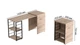 Стол-тумба трансформер Смарт 2/1 Ferrum-decor 750x1450x500 Черный металл ДСП Дуб Сан-Марино 16 мм (SMART201) - изображение 1