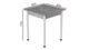 Стол кухонный Ferrum-decor Агата 75x80x80 Белый ДСП Бетон 16мм (AGA0042) - изображение 2