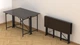 Стол-книжка трансформер Орион 3 Ferrum-decor 750x1150x880 Черный металл ДСП Венге Магия 16 мм (ORI303VE) - изображение 2