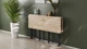 Стол-книжка трансформер Орион 3 Ferrum-decor 750x1150x880 Черный металл ДСП Дуб Сан-Марино 16 мм (ORI302) - изображение 6