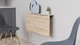Обеденный стол-трансформер Ника настенный Ferrum-decor 420x900x500 Черный металл ДСП Дуб Сан-Марино 16 мм (NIKA002) - изображение 4