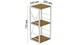 Етажерка 3/34 Ferrum-decor Серії Конект 73x34x28 білий ДСП Дуб Артизан 16мм (XK00261) - зображення 3