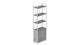 Этажерка 4/60 Ferrum-decor Серии Конект с тумбой 179x60x28 Белый ДСП Бетон (FD1076) - изображение 1