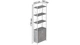 Этажерка 4/60 Ferrum-decor Серии Конект с тумбой 179x60x28 Белый ДСП Бетон (FD1076) - изображение 2