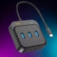 Хаб разветвитель переходник HOCO HBЗ5 adapterTYPE-C to USB3.0+RJ45 для ноутбука компьютера Черый - изображение 1