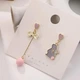 Серьги асимметричные длинные Анна Ясеницька "Beauti Rabbit", разноцветный, 4,5 и 3 см - изображение 2